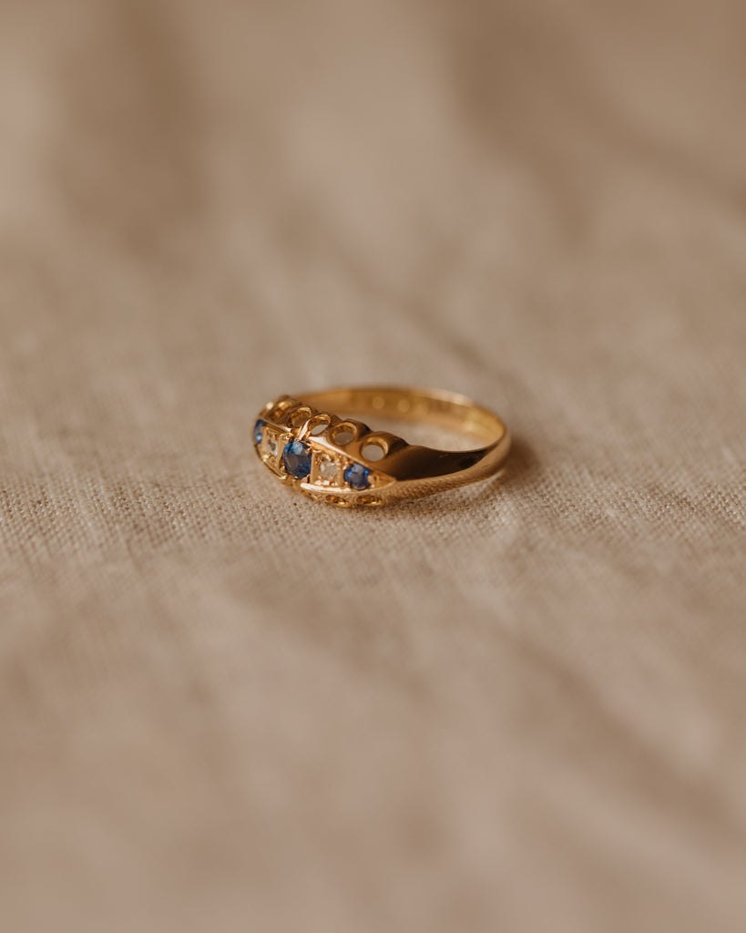 Eloise 1918 18ct Gold Sapphire & Diamond Ring
