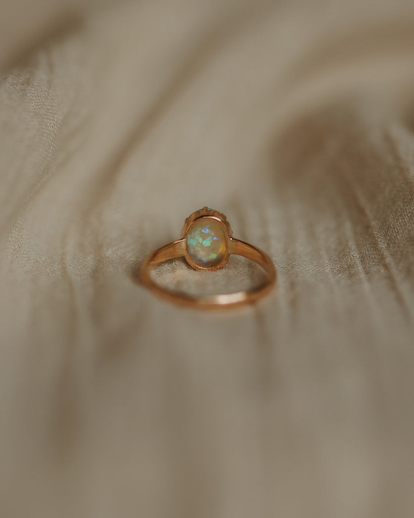 Helga Antique 18ct Gold Opal Solitaire Ring
