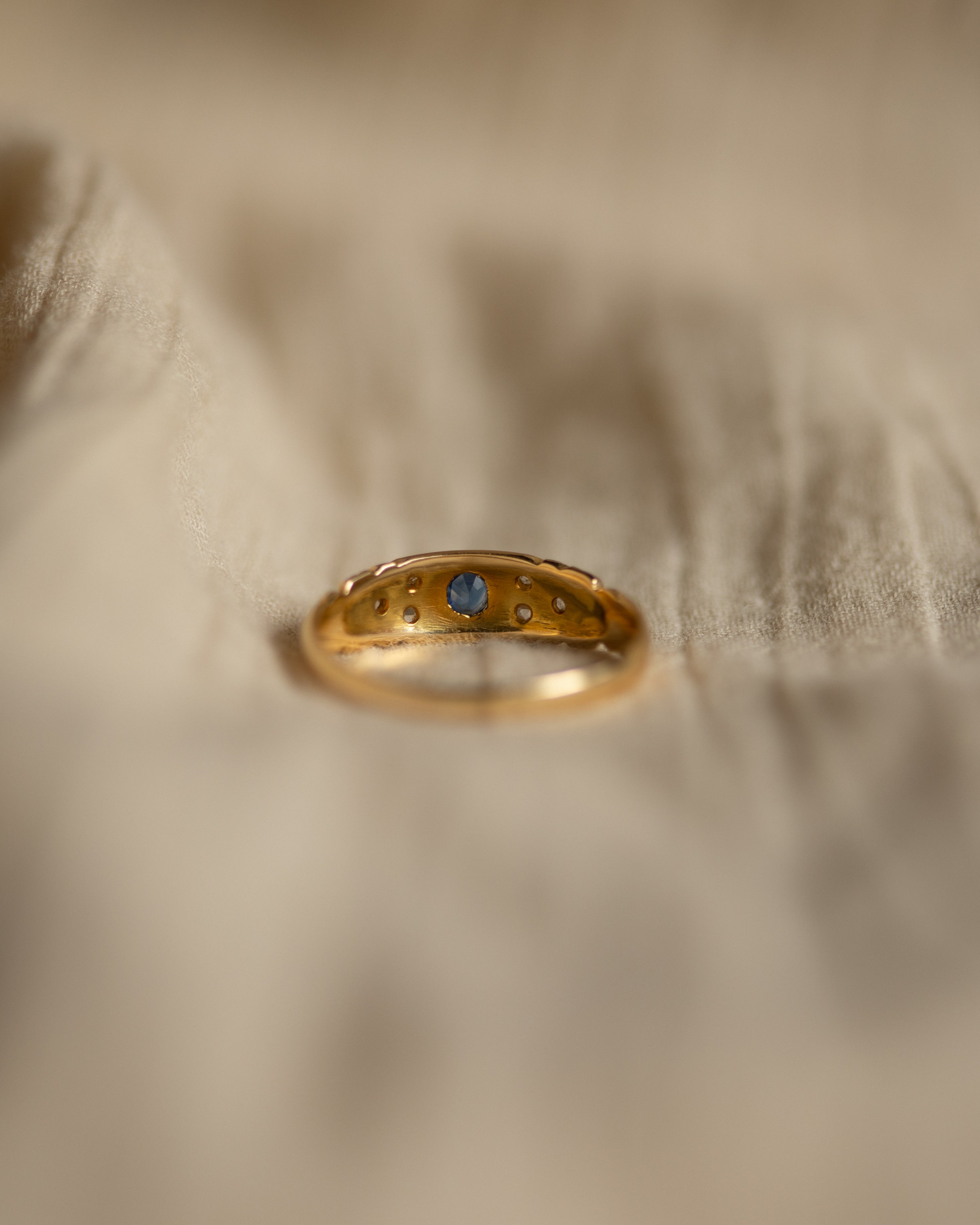 Ethel 1911 Antique 18ct Gold Sapphire & Diamond Ring