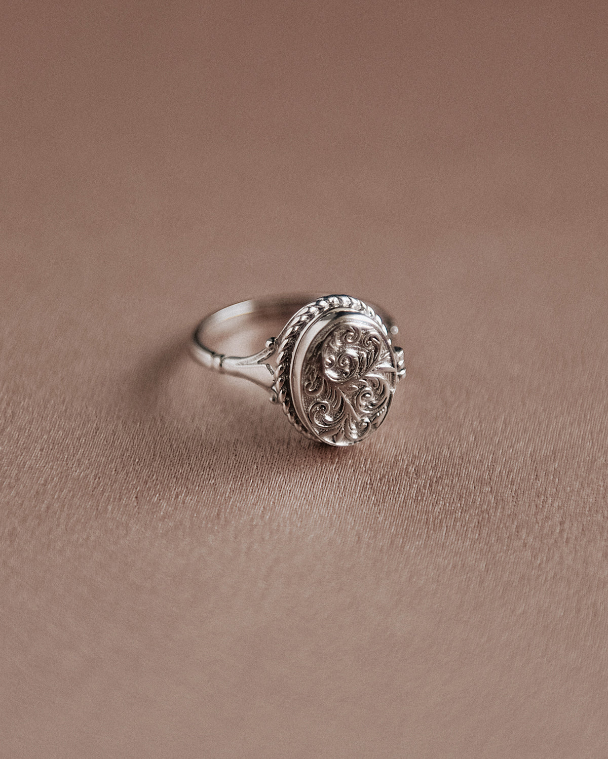 Image of Claudia Sterling Silver Locket Ring