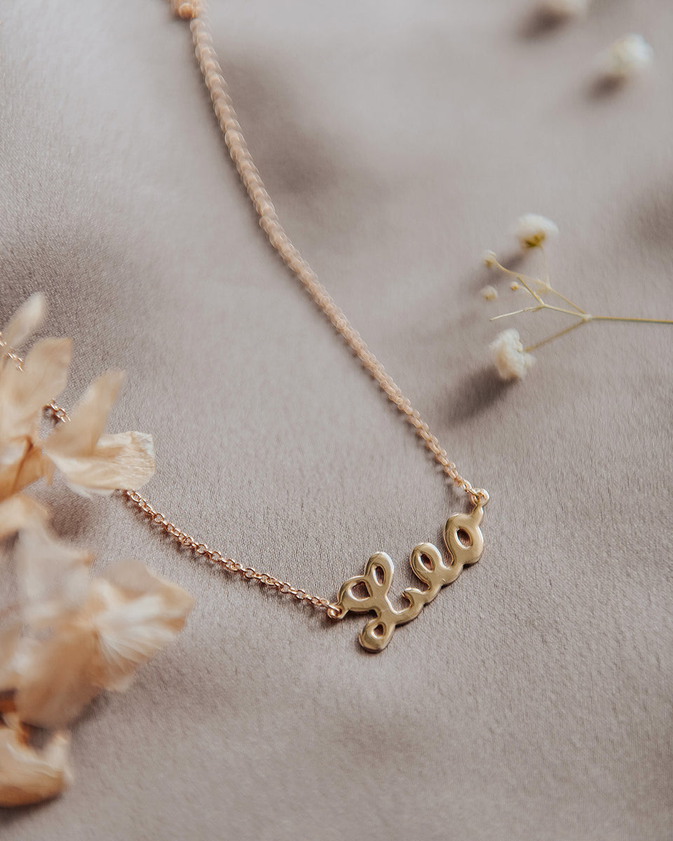 Leo script necklace deals