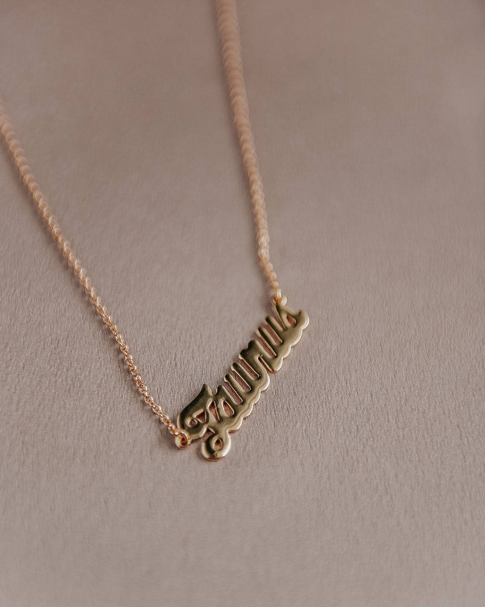 Taurus script necklace hotsell