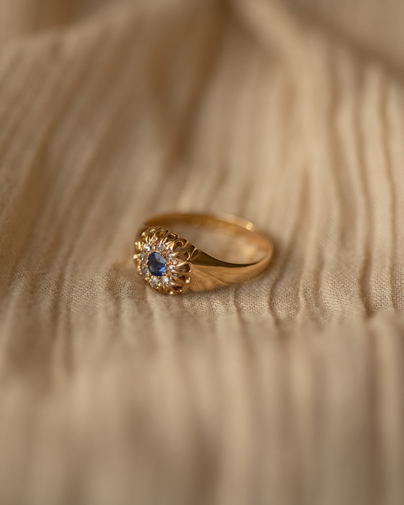 Madeline Antique 18ct Gold Sapphire & Diamond Ring