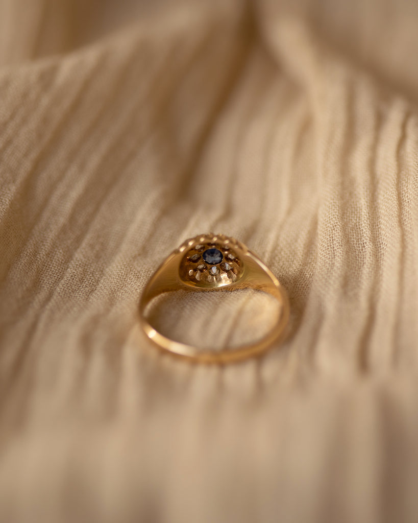 Madeline Antique 18ct Gold Sapphire & Diamond Ring