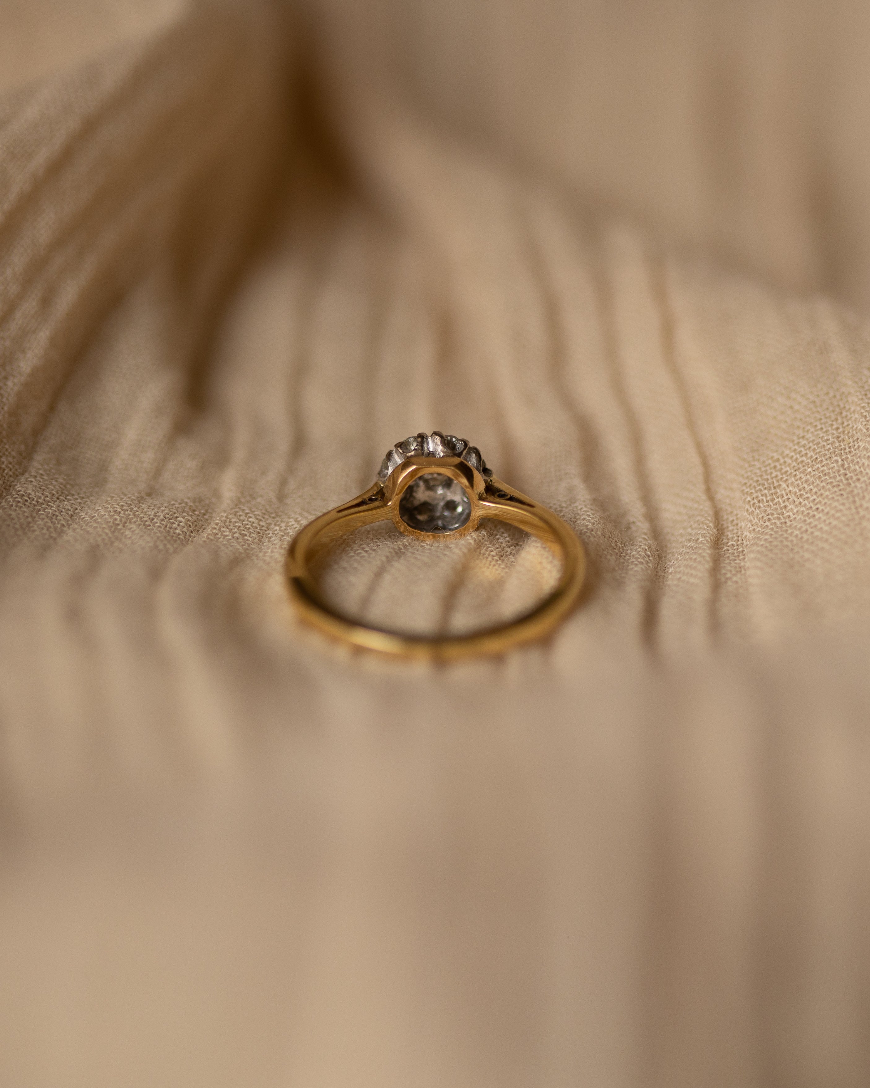 Bernadette Vintage 18ct Gold Diamond Cluster Ring