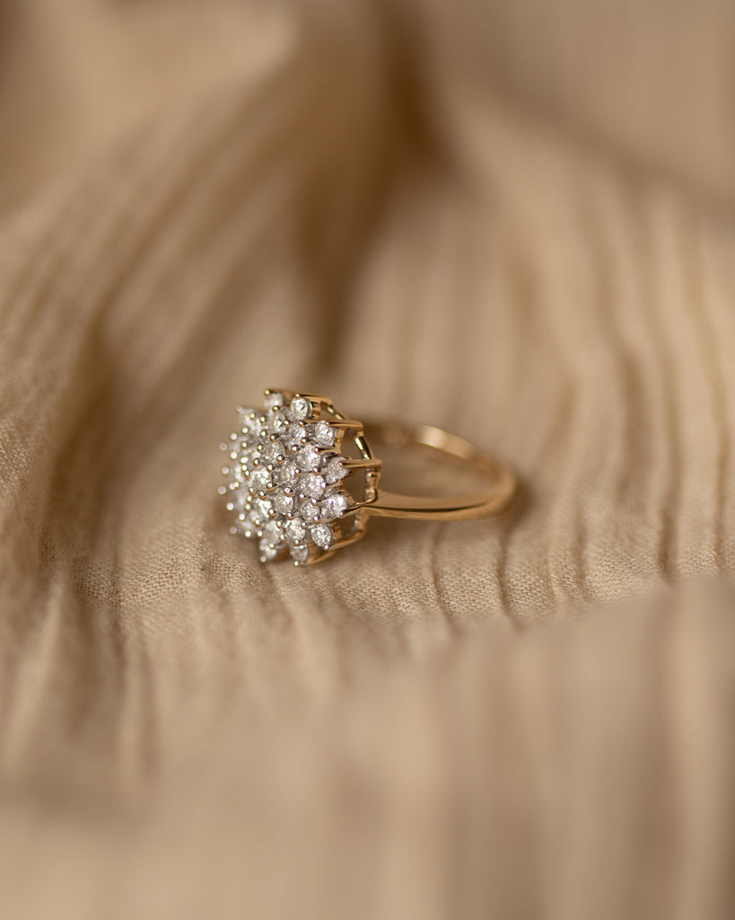 Henriette 9ct Gold Diamond Cluster Ring