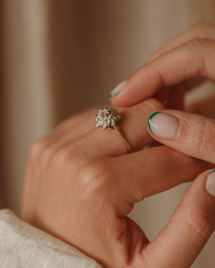 Georgiana 1983 9ct Gold Diamond Cluster Ring