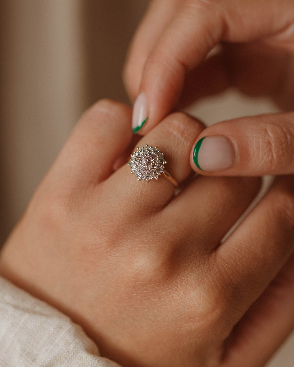 Amie 1984 9ct Gold Diamond Cluster Ring