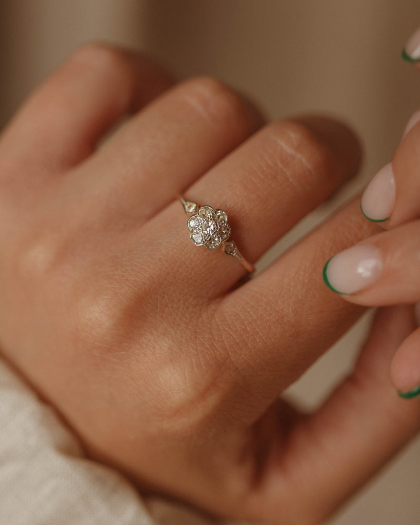 Bridget Antique 18ct Gold Diamond Cluster Ring