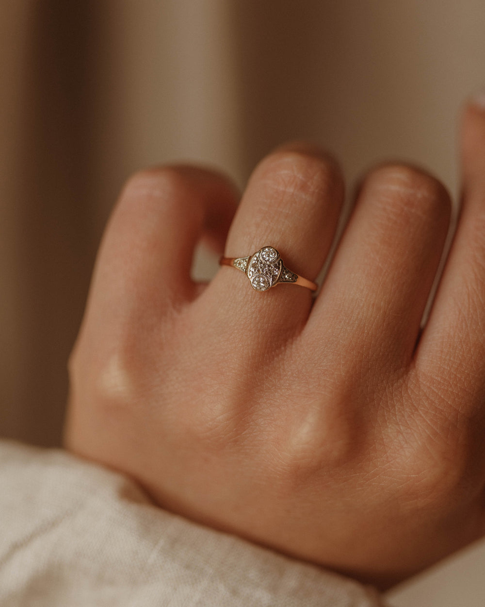 Charlotte Antique 18ct Gold Diamond Ring