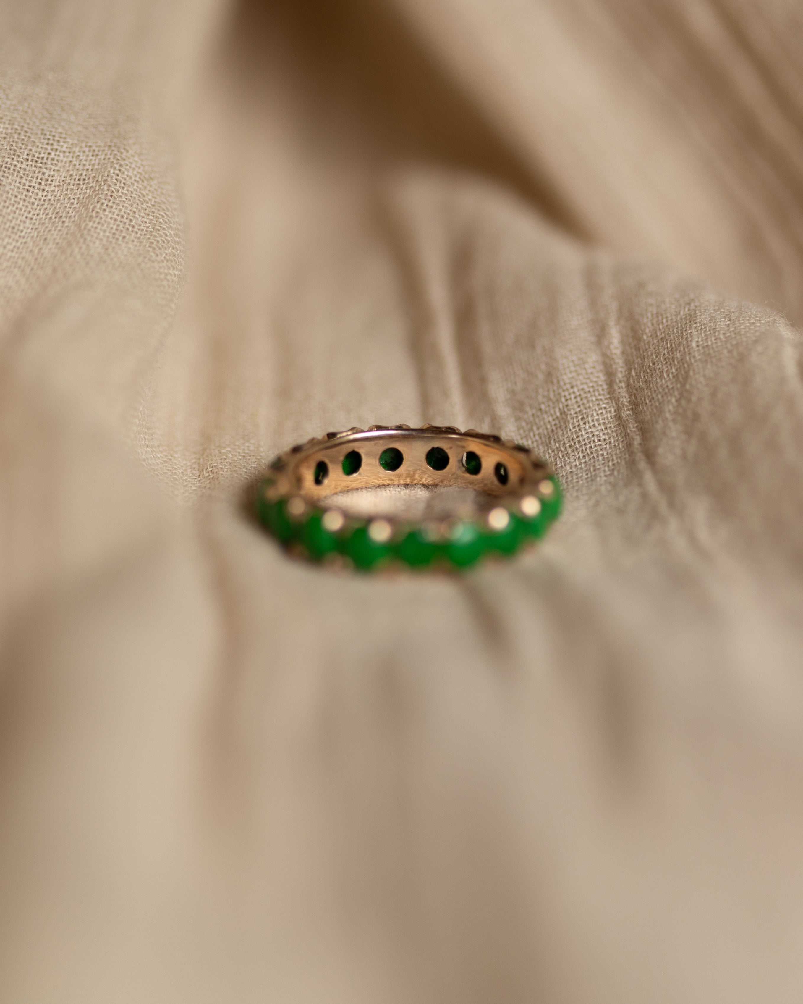 Aoife Vintage 14ct Gold Jadeite Eternity Ring
