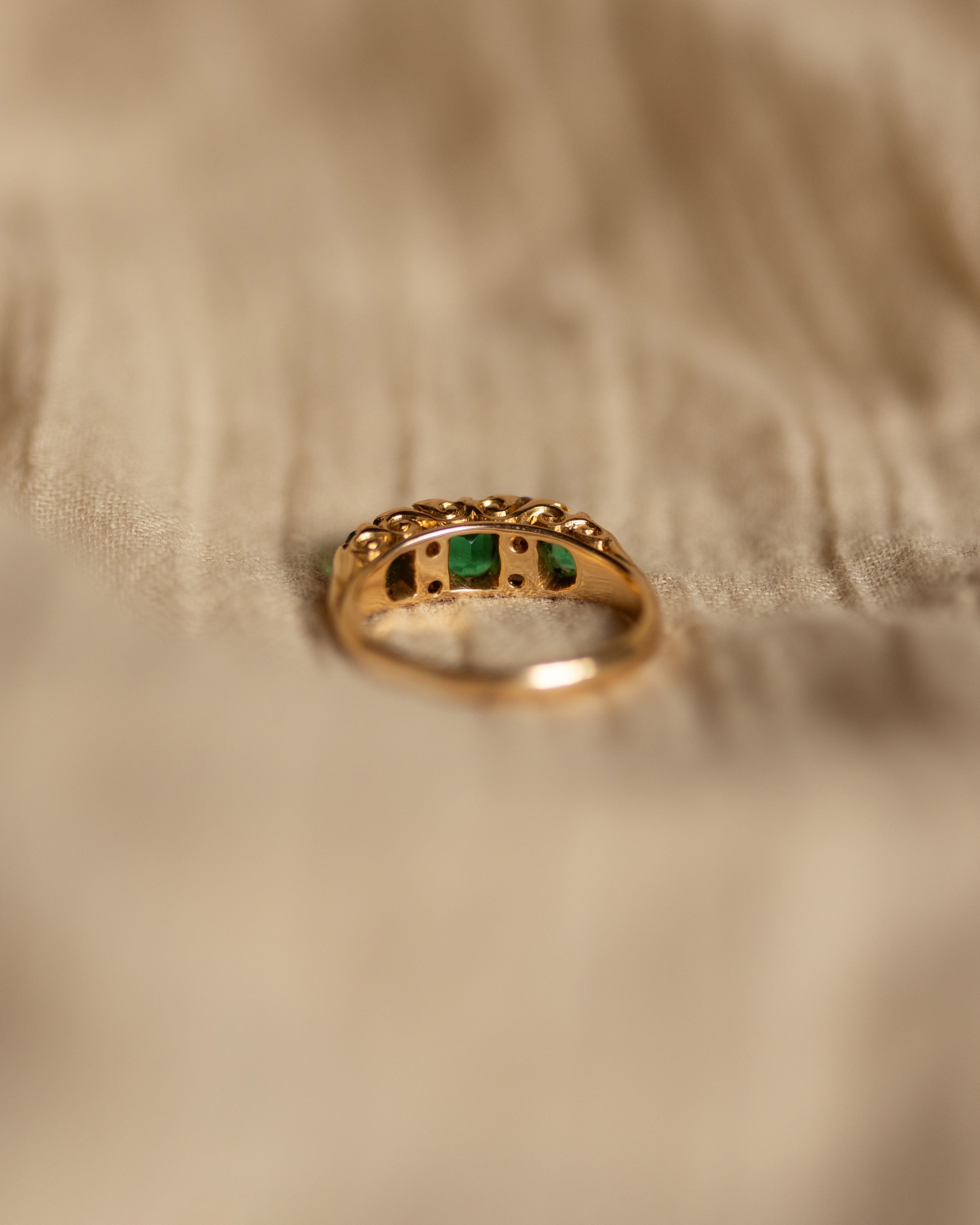 Hildegarde Antique 18ct Gold Paste & Diamond Ring