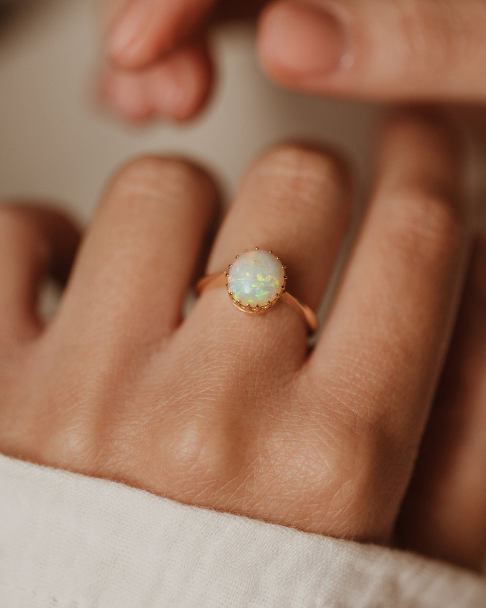 Peggy Antique 9ct Gold Opal Single Stone Ring