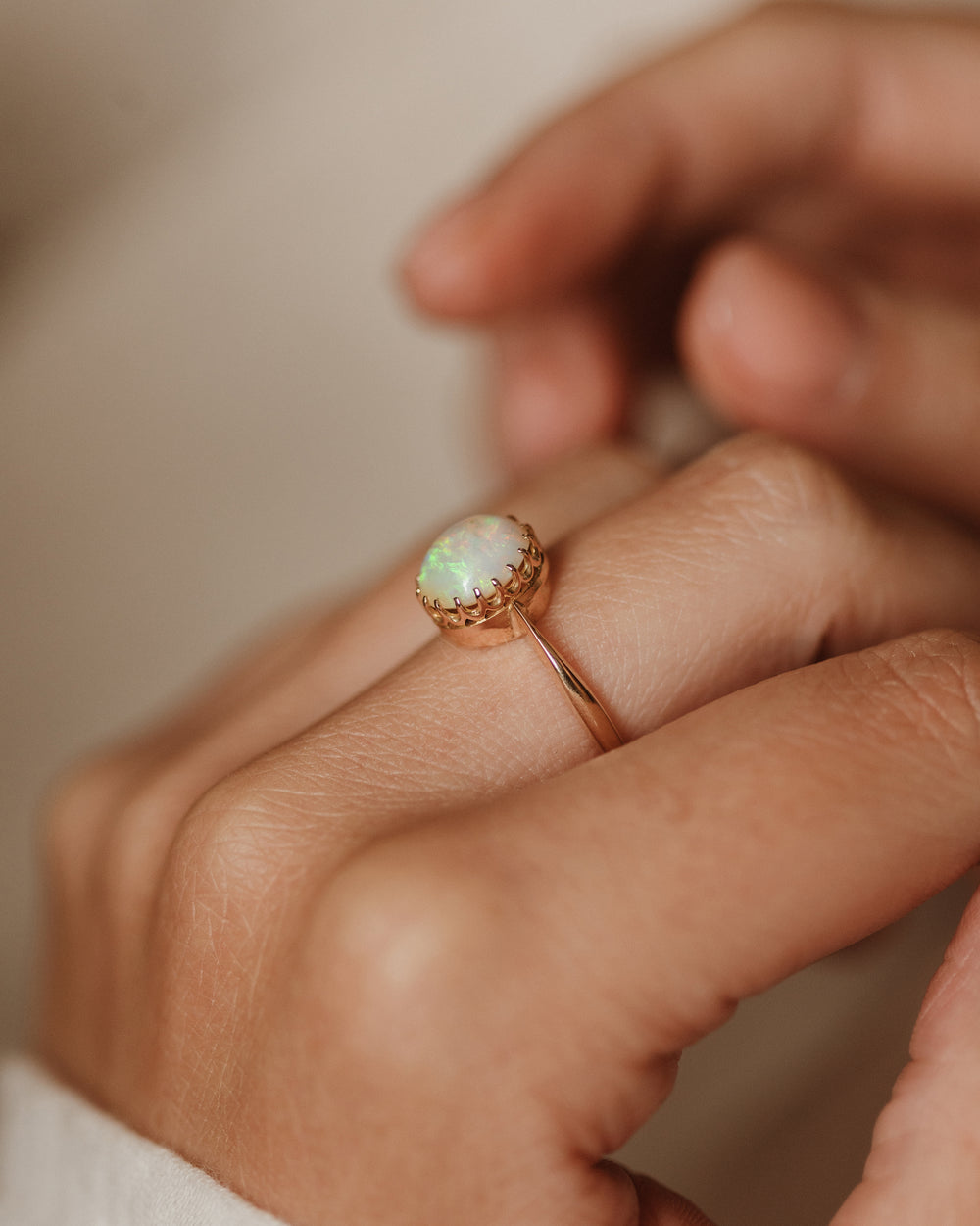 Peggy Antique 9ct Gold Opal Single Stone Ring