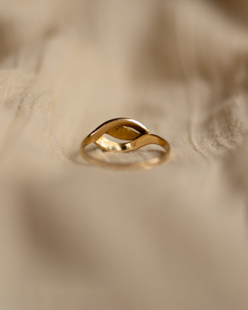 Edith Antique 18ct Gold Turquoise & Pearl Ring