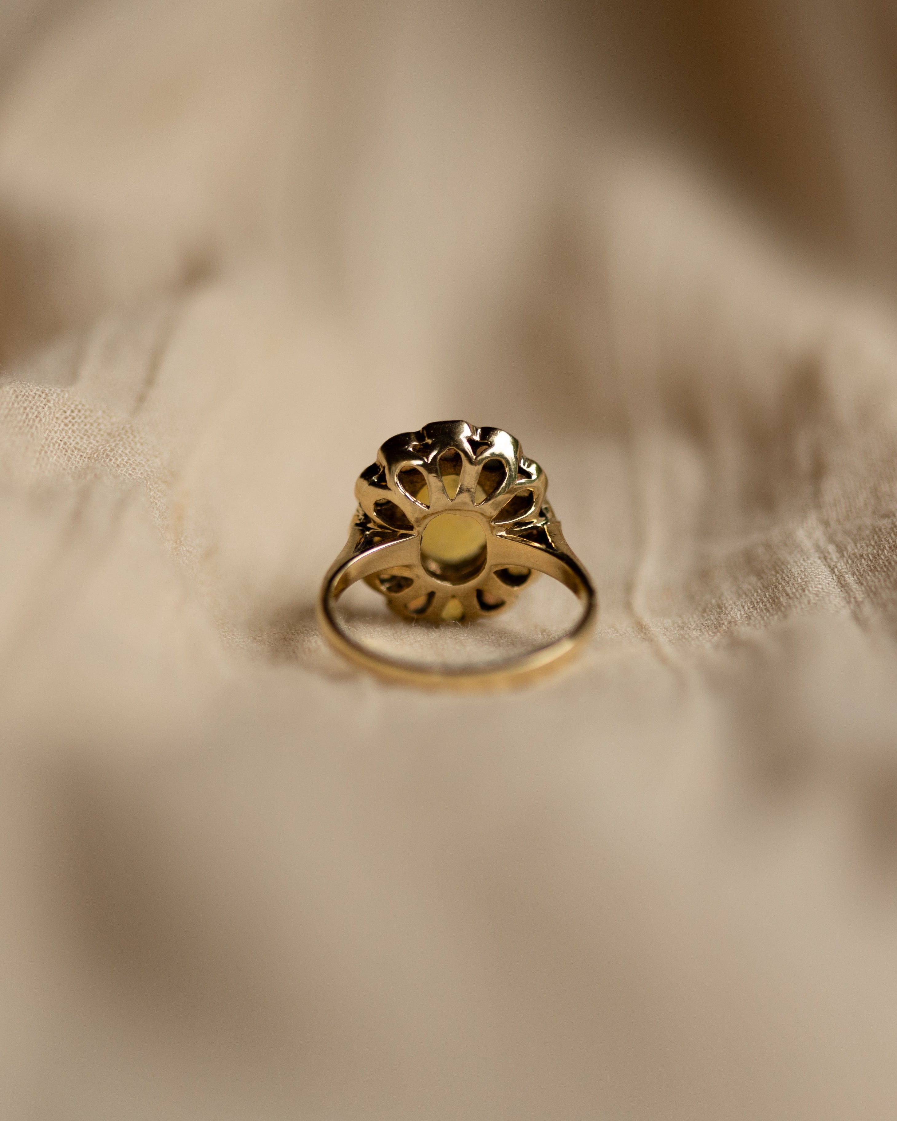 Mathilda 1991 Vintage 9ct Gold Opal Cluster Ring