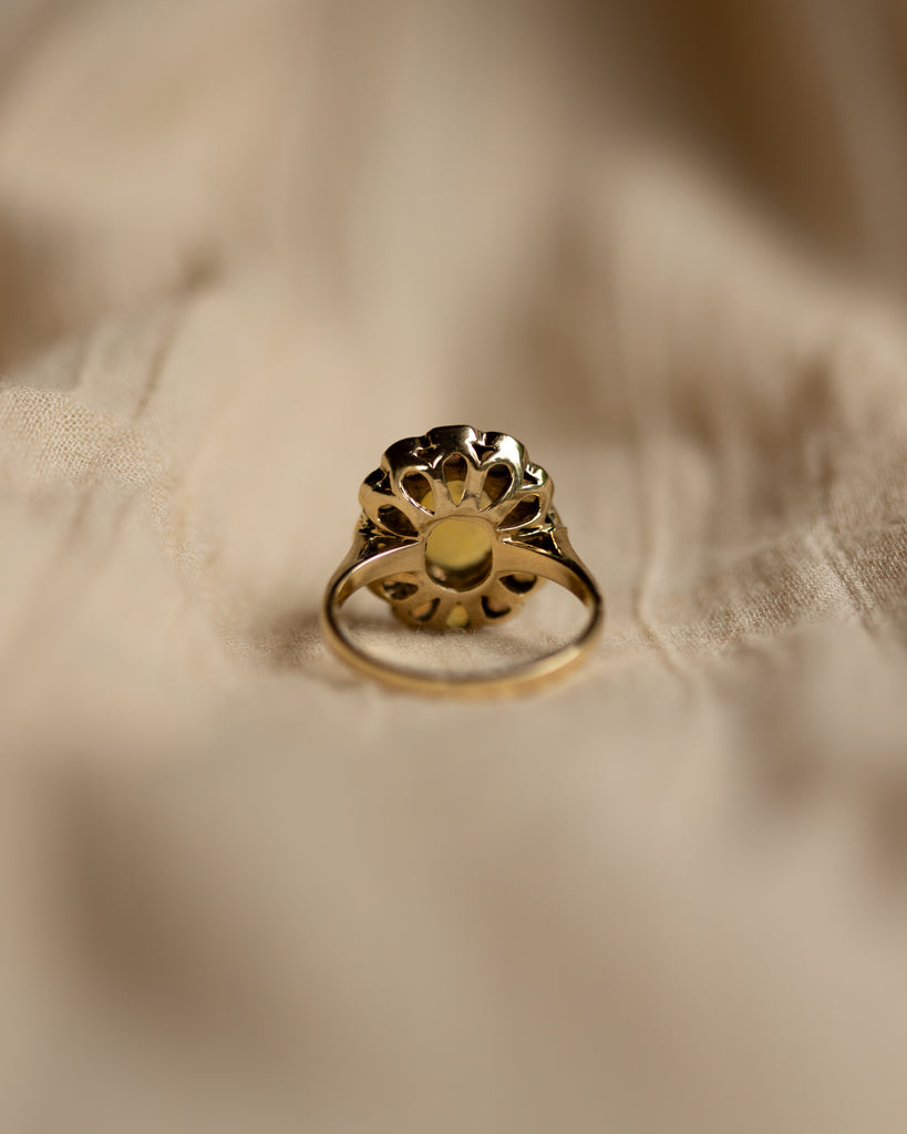 Mathilda 1991 Vintage 9ct Gold Opal Cluster Ring