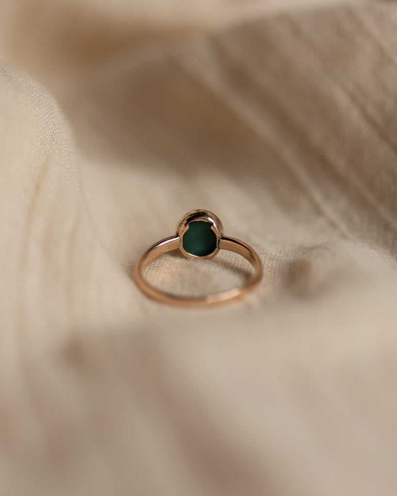 Dorothea Antique 9ct Gold Single Stone Turquoise Ring