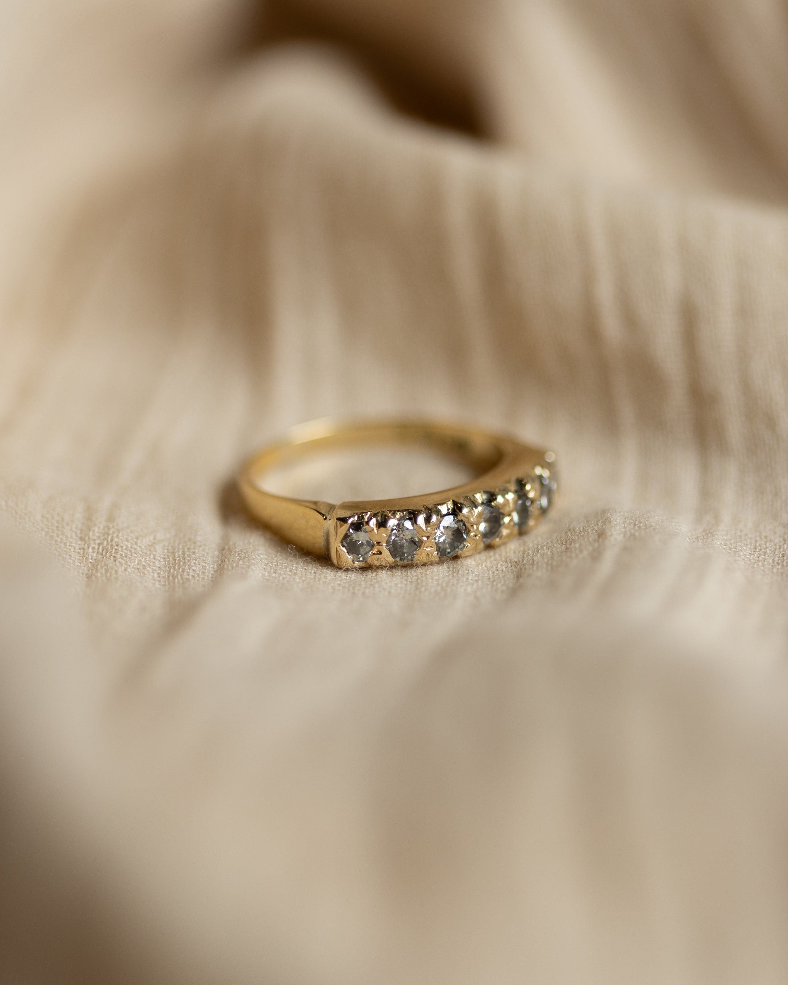 Laurel 1976 Vintage 18ct Gold Diamond Half Eternity Ring