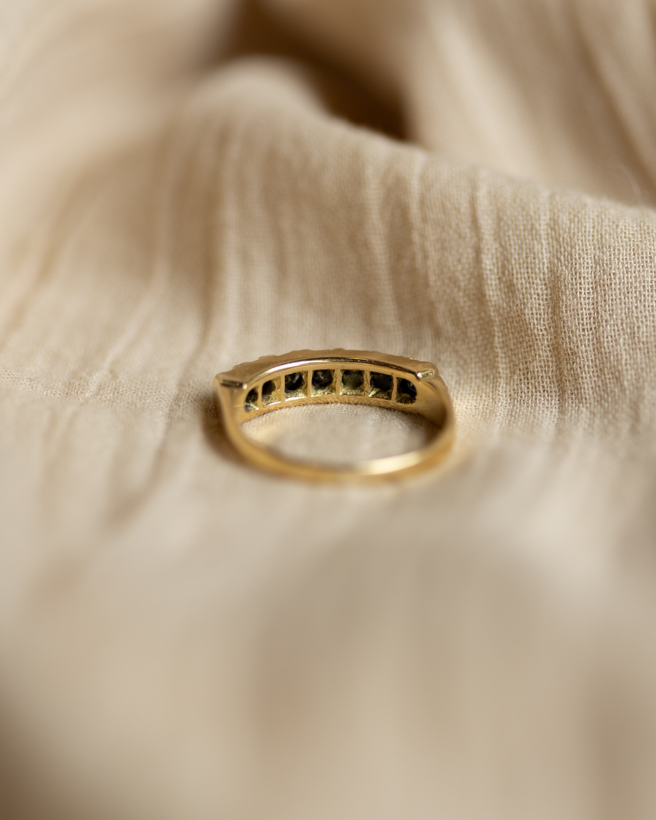 Laurel 1976 Vintage 18ct Gold Diamond Half Eternity Ring