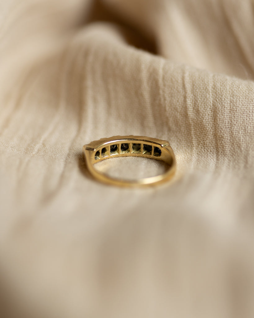 Laurel 1976 Vintage 18ct Gold Diamond Half Eternity Ring