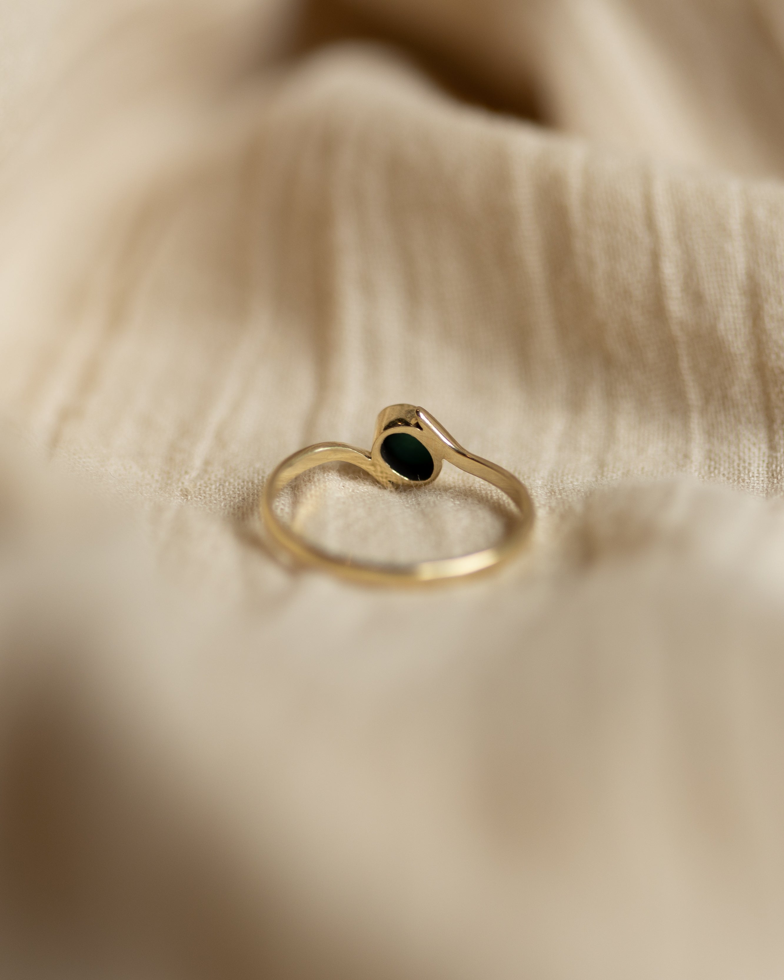 Eva 1985 Vintage 9ct Gold Turquoise Single Stone Ring