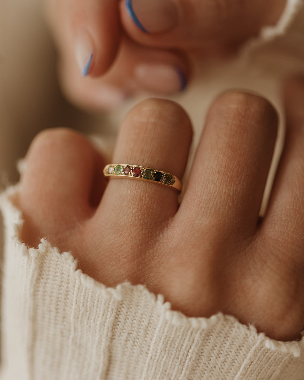 Nina 1992 Vintage 9ct Gold Dearest Acrostic Ring