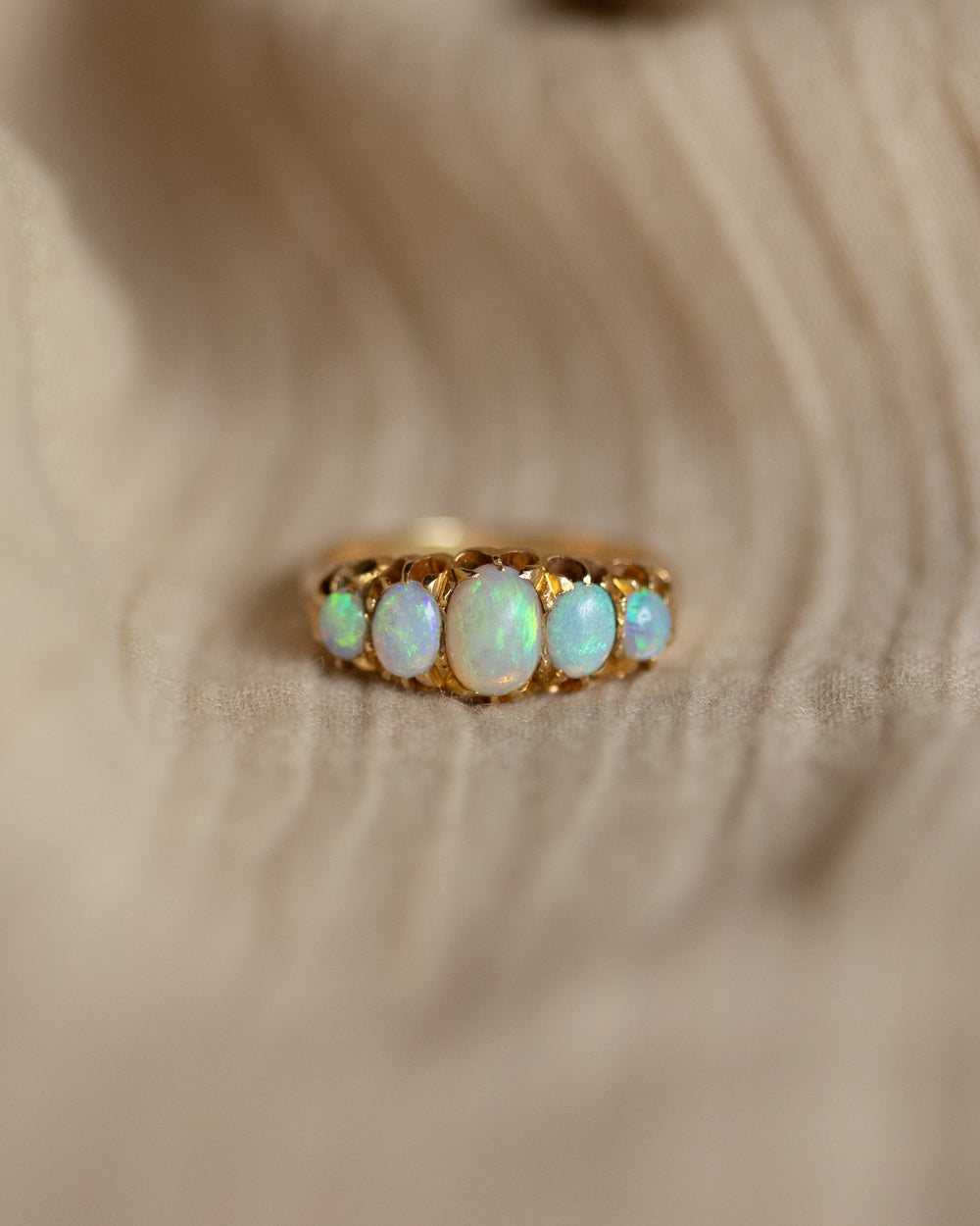 Paloma Antique 18ct Gold Opal Five Stone Ring