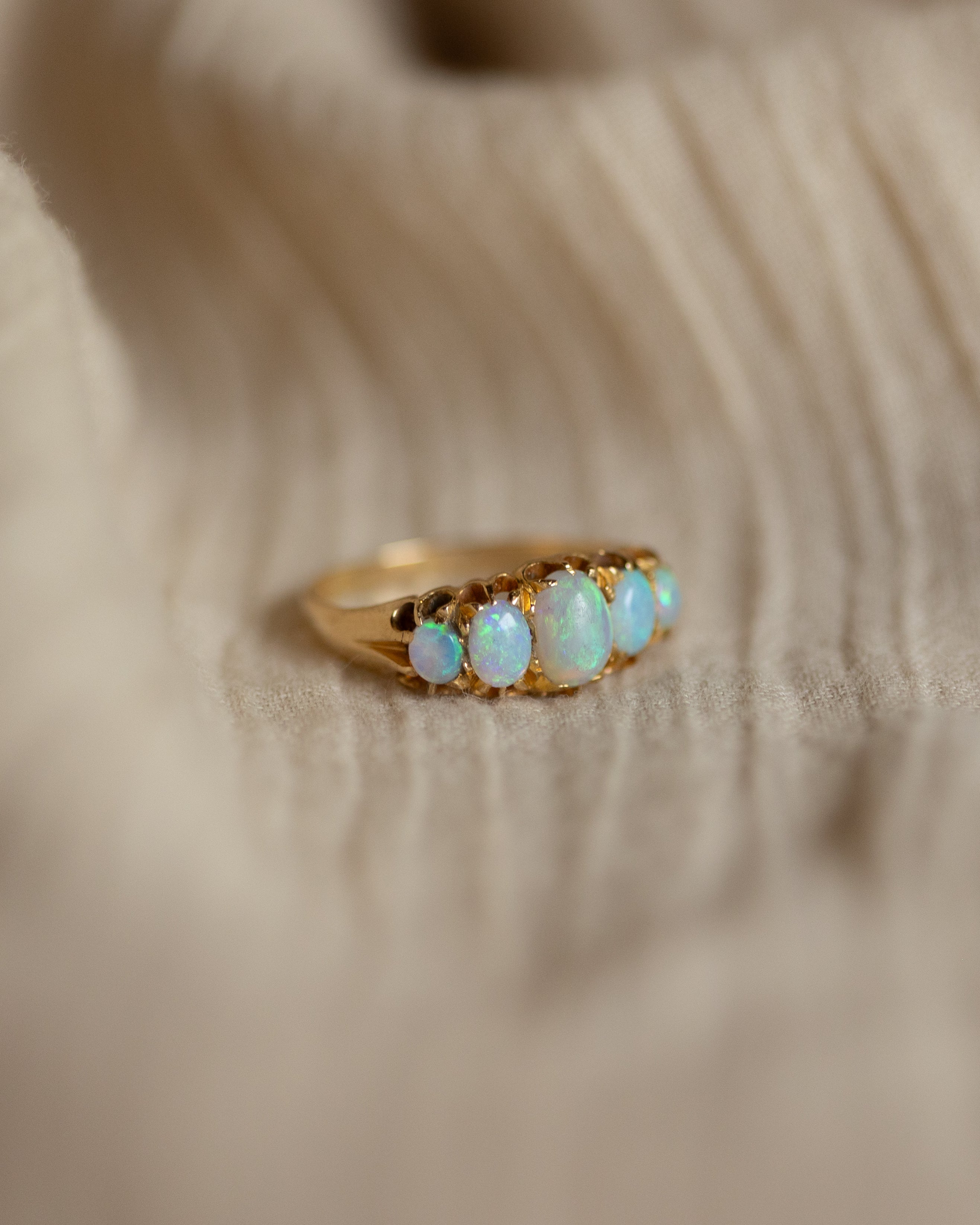 Paloma Antique 18ct Gold Opal Five Stone Ring