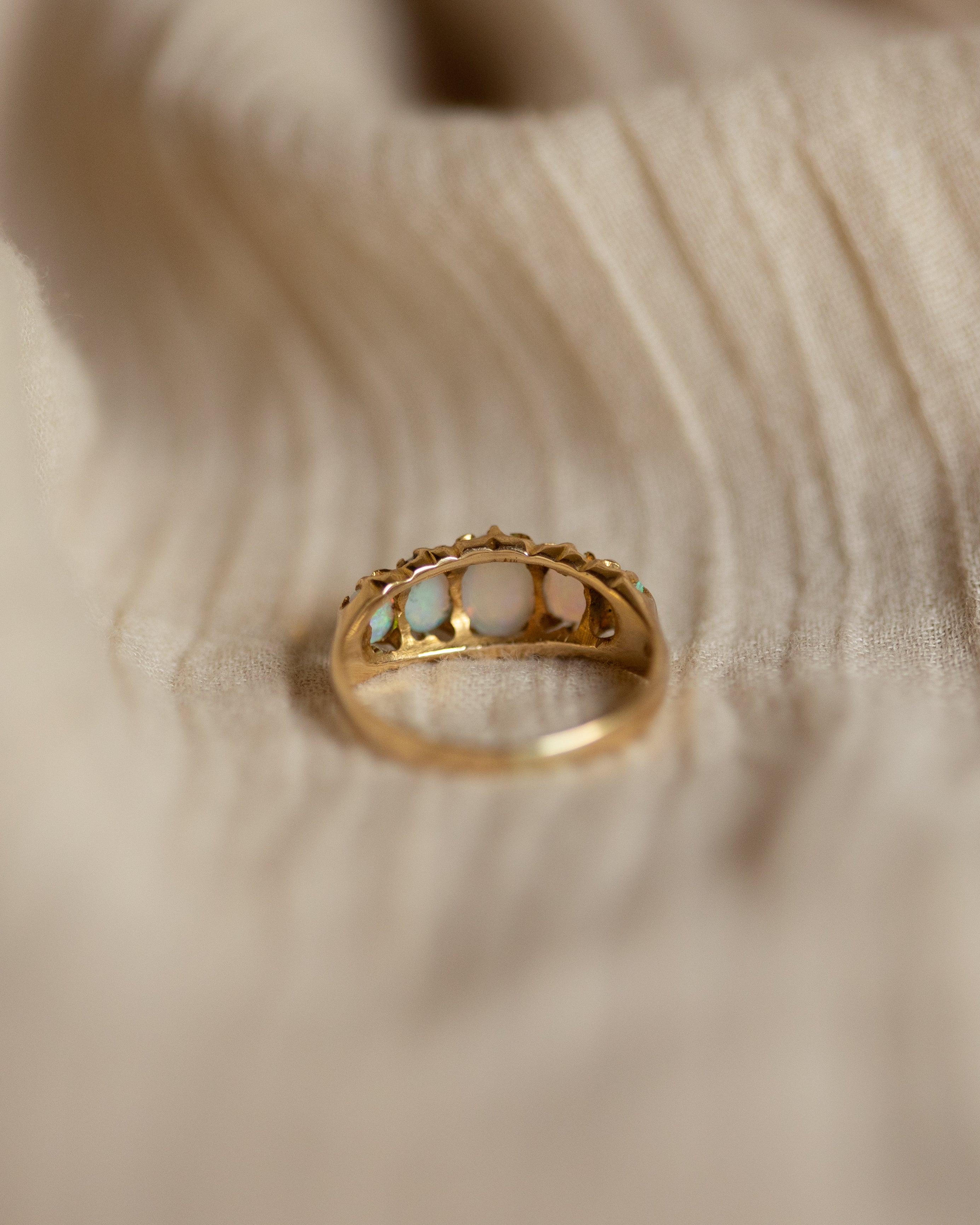 Paloma Antique 18ct Gold Opal Five Stone Ring