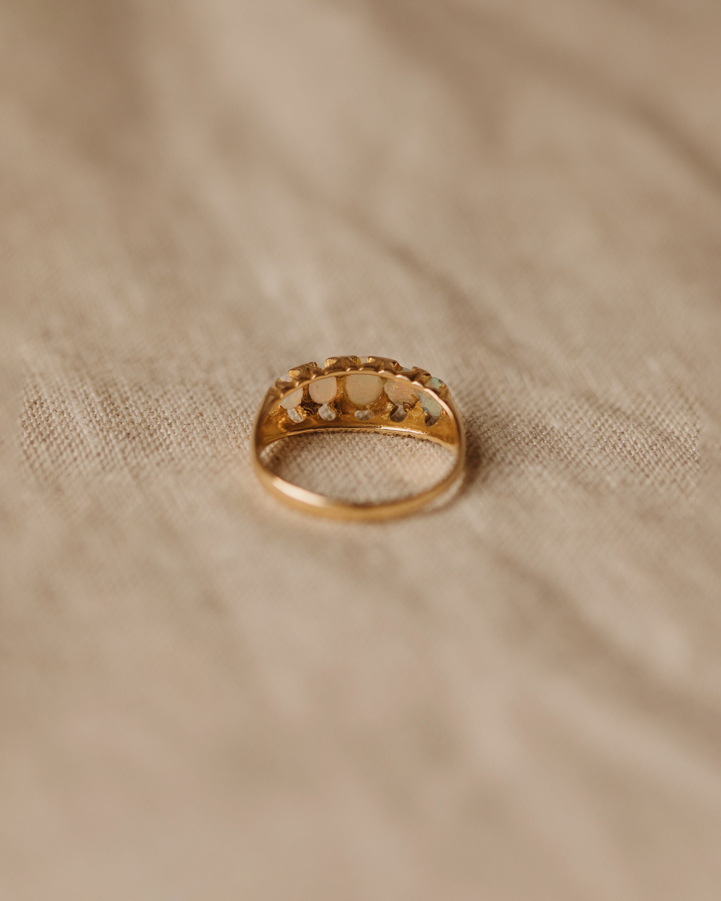 Alexandra Antique 18ct Gold Five Stone Opal Ring