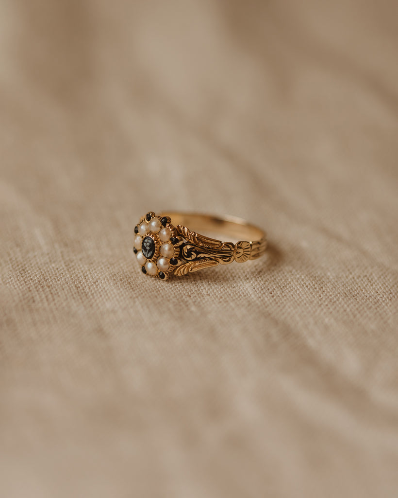 Victorian era 18K gold rose cut diamond rose flower ring – Curiously  timeless