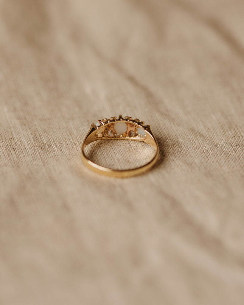 Phoebe 1985 9ct Gold Opal Trilogy Ring
