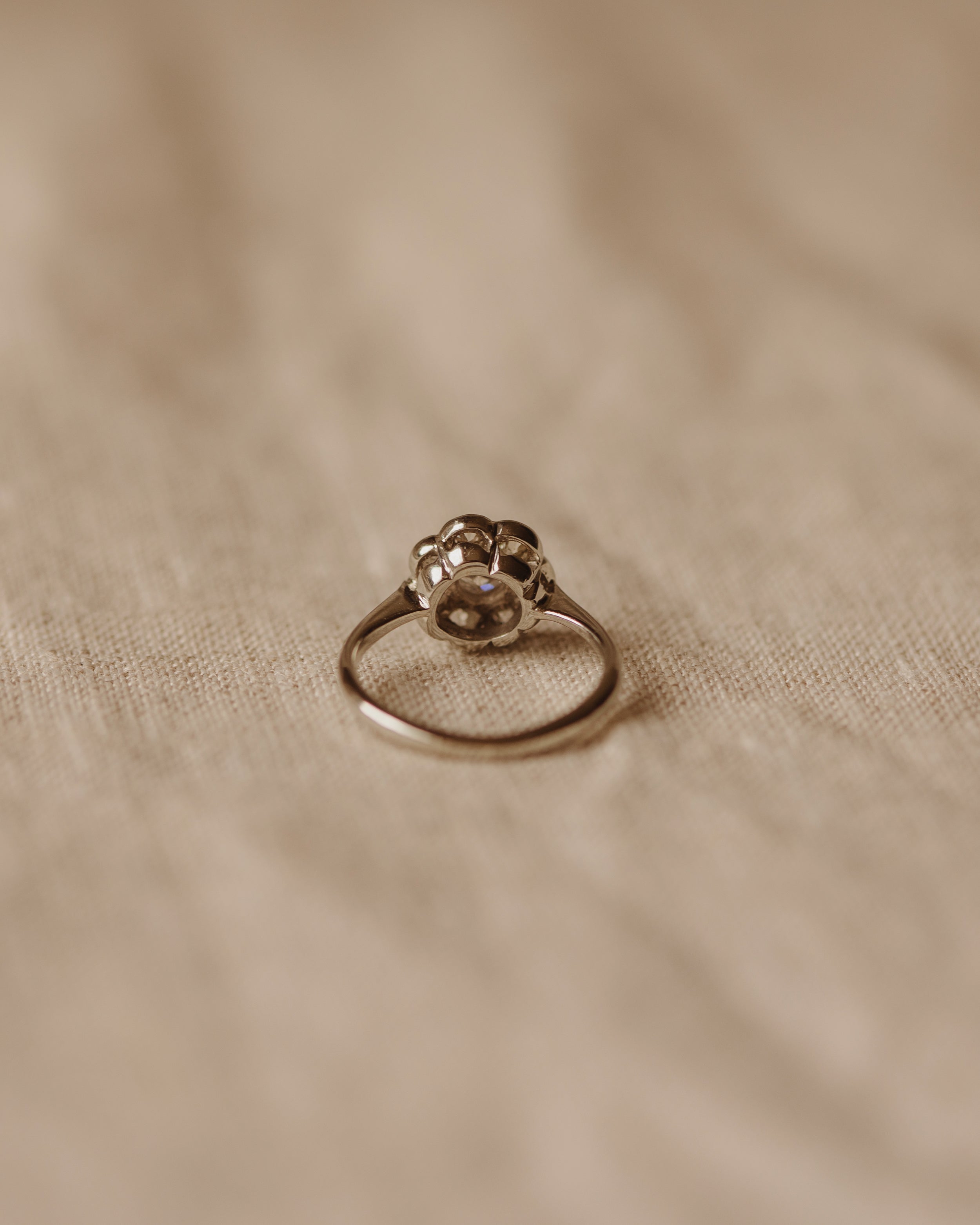 Rosanna Antique 18ct White Gold Diamond Cluster Ring