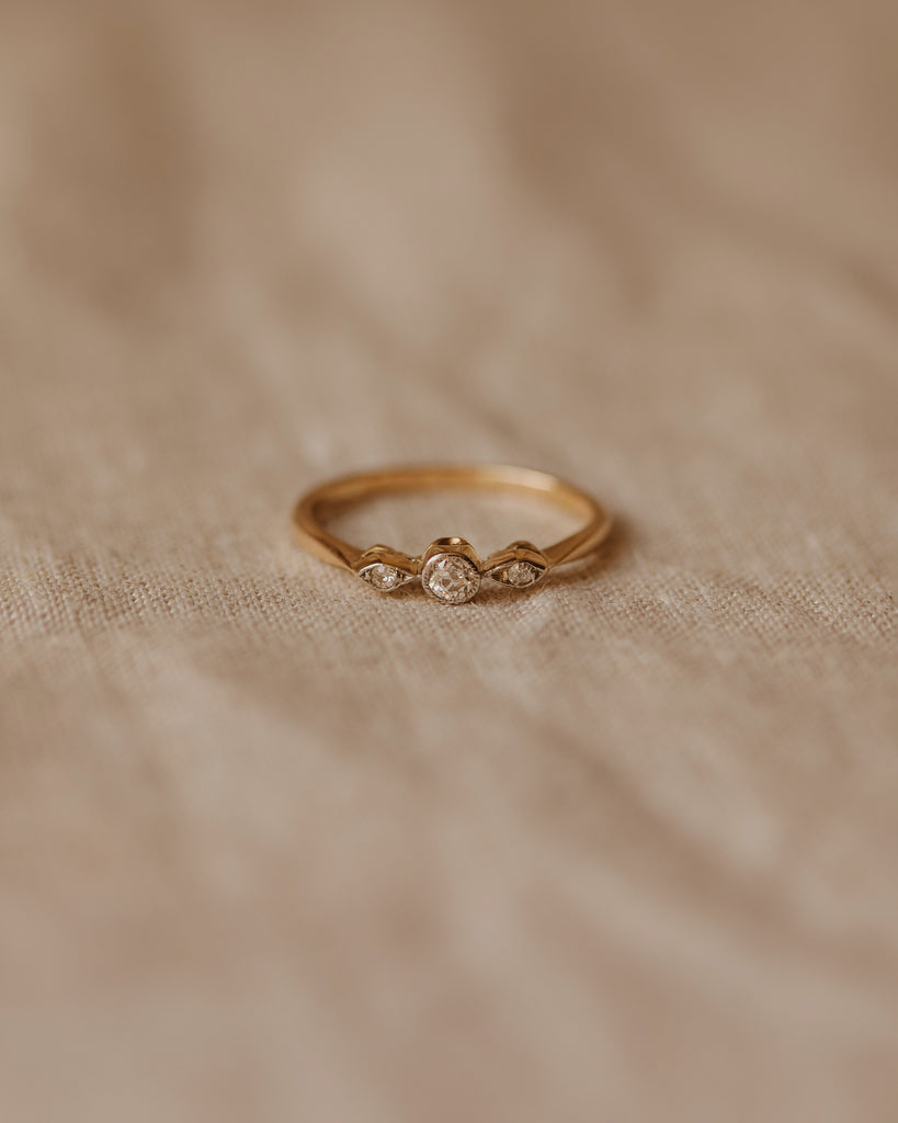 Patience Antique 18ct Gold Diamond Trilogy Ring
