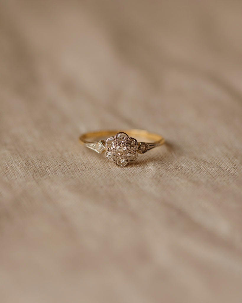 Bridget Antique 18ct Gold Diamond Cluster Ring