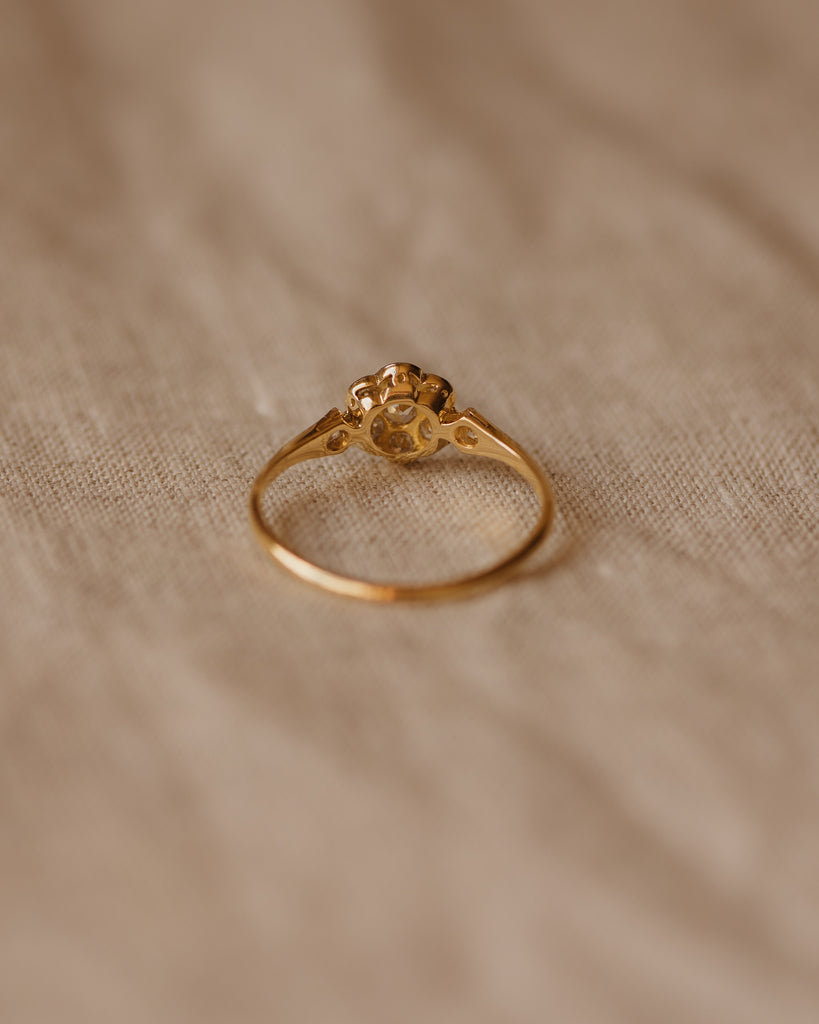 Bridget Antique 18ct Gold Diamond Cluster Ring