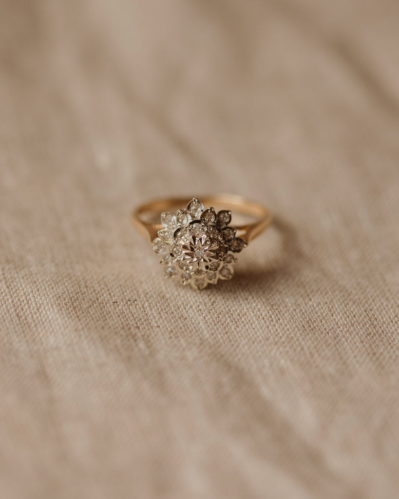 Georgiana 1983 9ct Gold Diamond Cluster Ring
