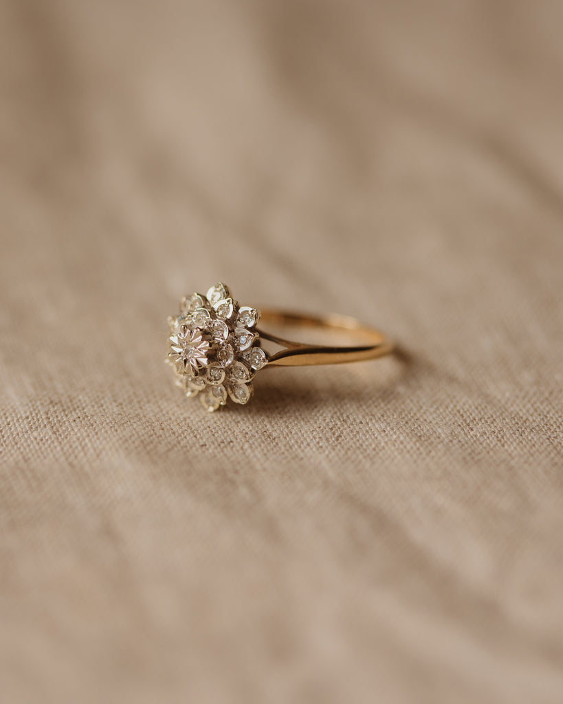 Georgiana 1983 9ct Gold Diamond Cluster Ring