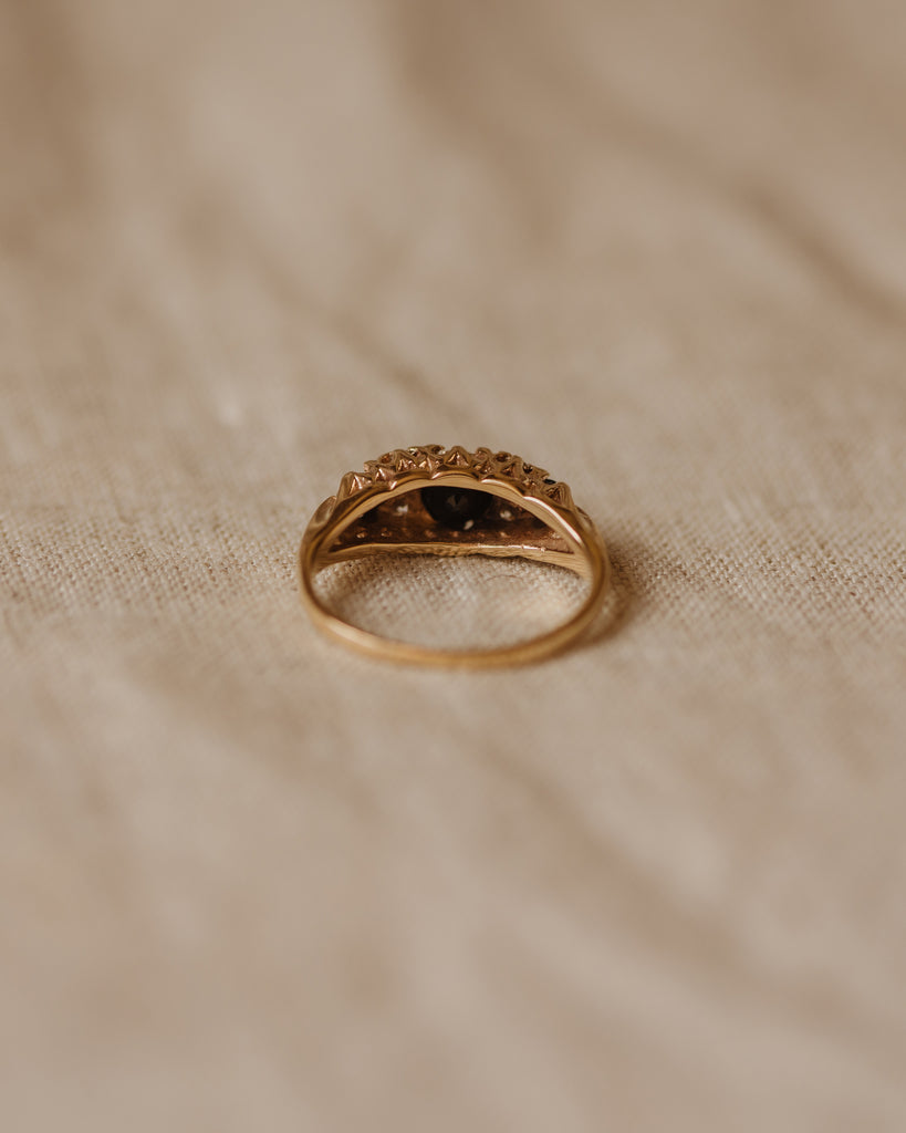 Matilda 1989 9ct Gold Sapphire Trilogy Ring