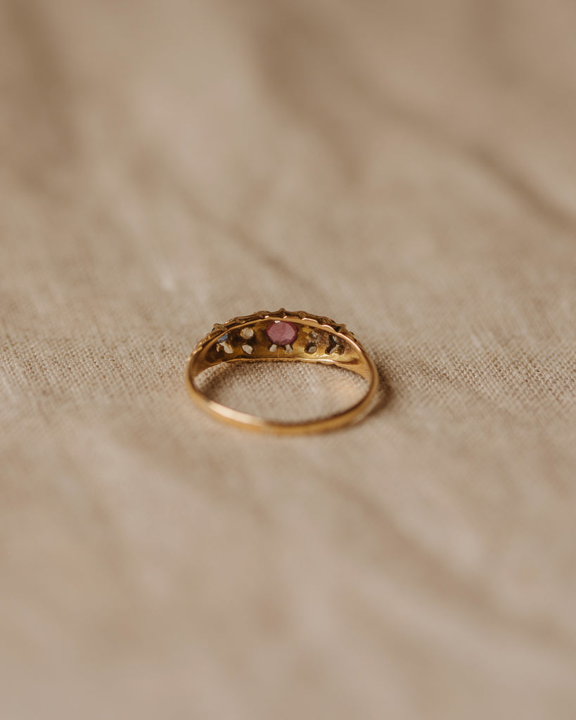 Annabeth 1906 18ct Gold Ruby, Sapphire & Diamond Ring