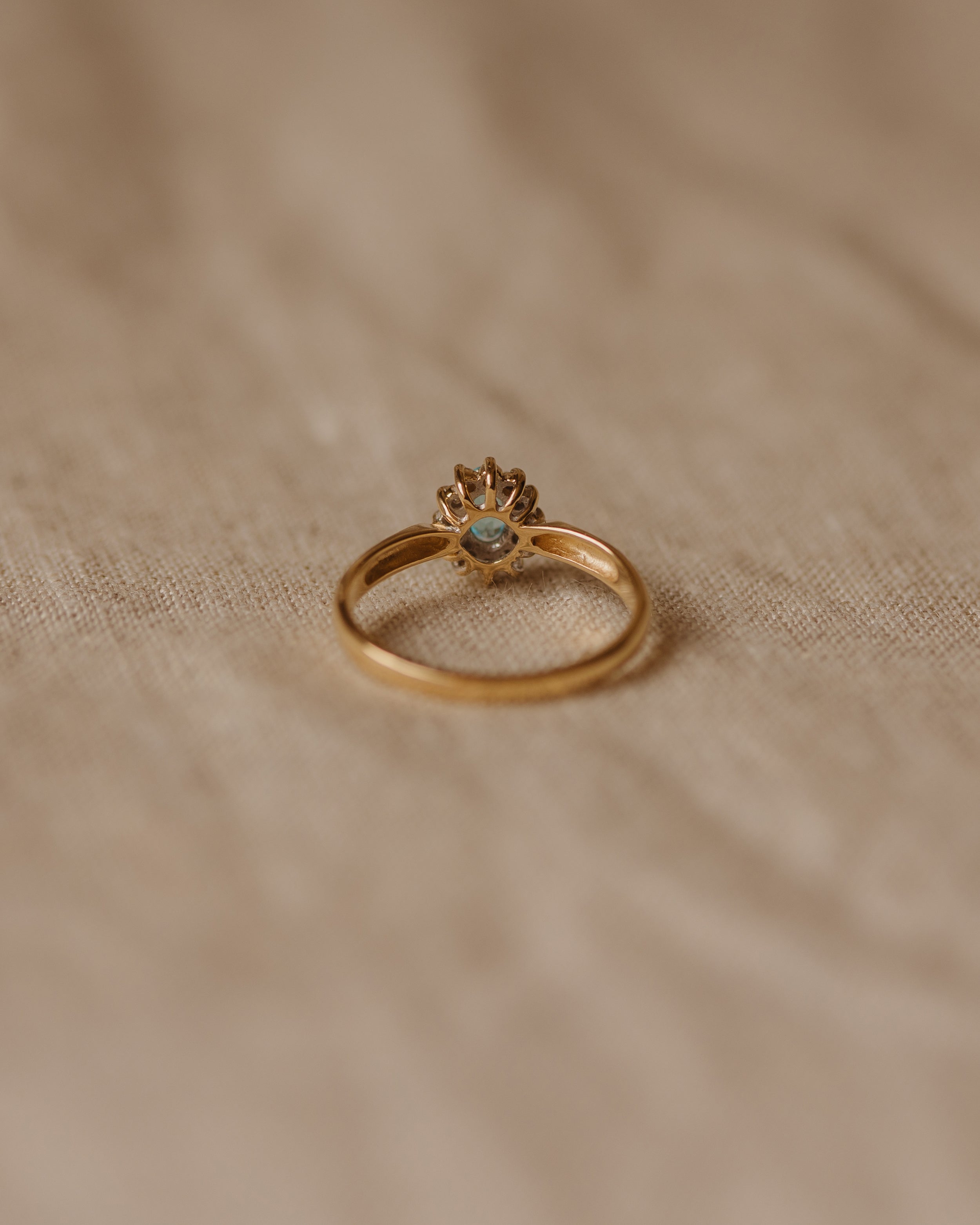 Frances Vintage 9ct Gold Aquamarine & Diamond Ring
