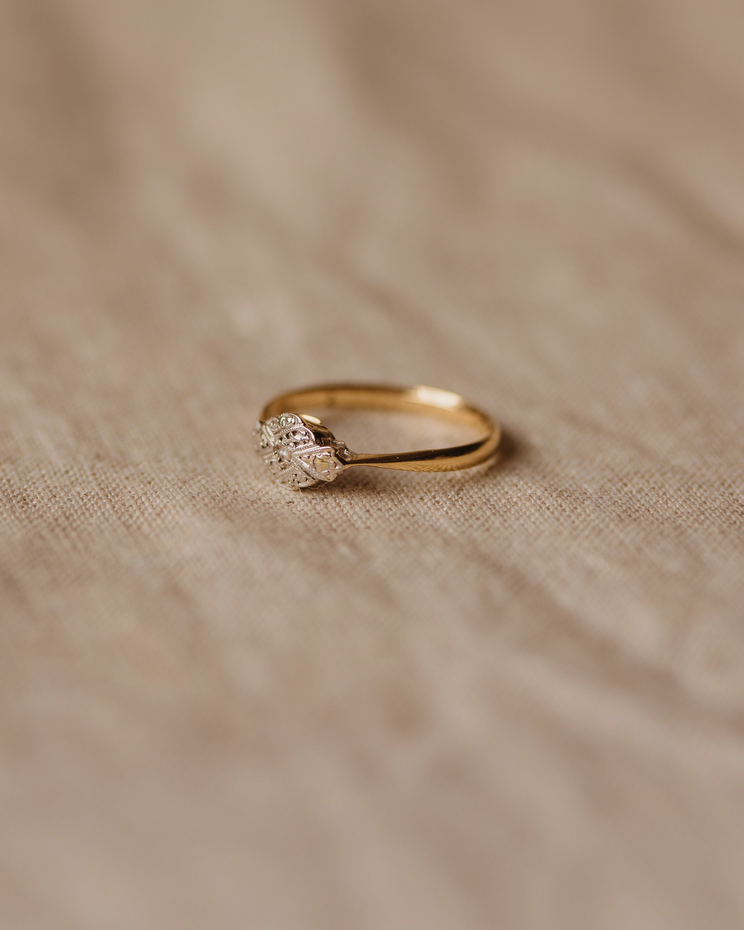 Honora Antique Art Deco 9ct Gold Diamond Ring