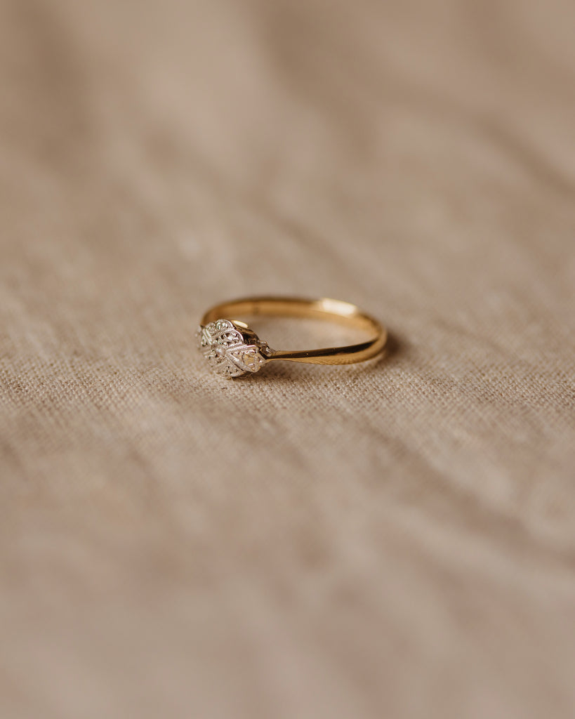 Honora Antique Art Deco 9ct Gold Diamond Ring
