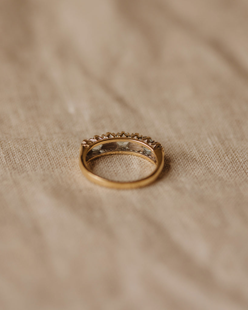 Cleo 1989 9ct Gold Aquamarine & Diamond Ring