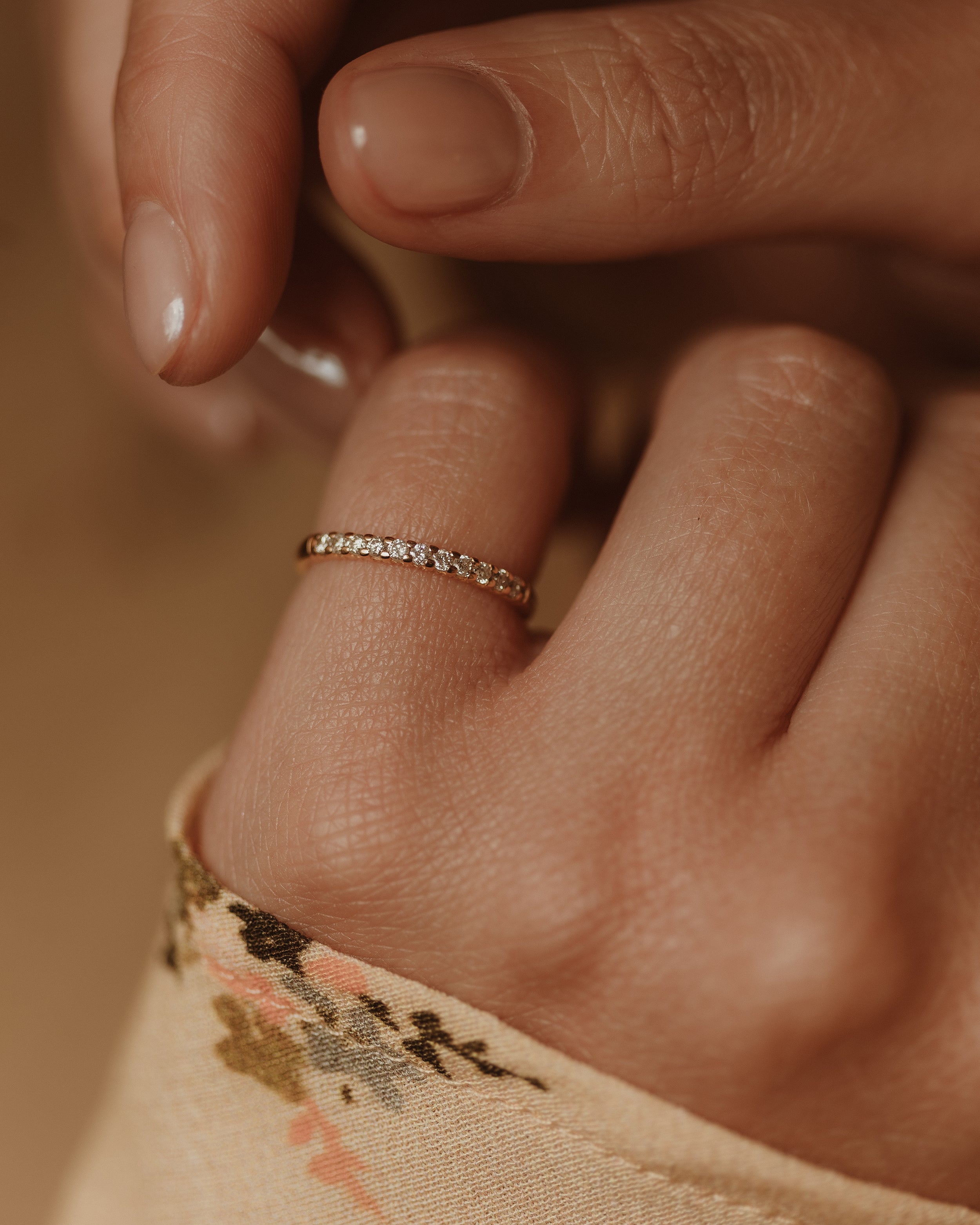 Image of Maud Vintage 18ct Gold Diamond Half Eternity Ring