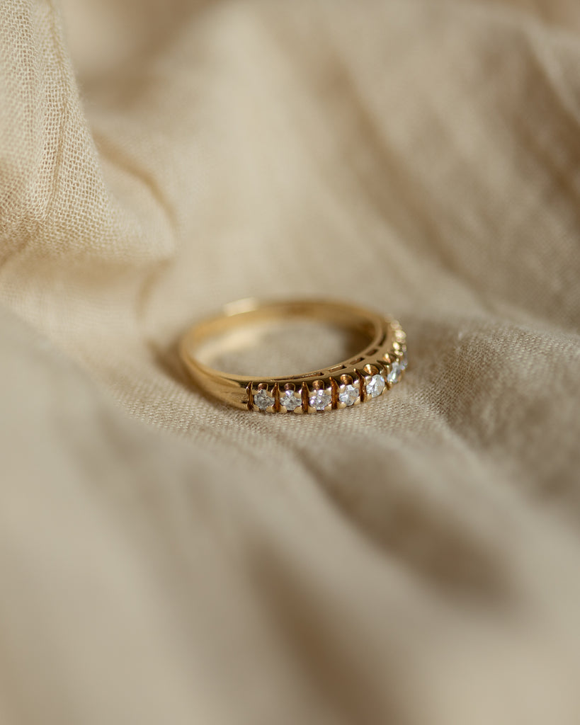 Ramona 1978 Vintage 9ct Gold Diamond Half Eternity Ring