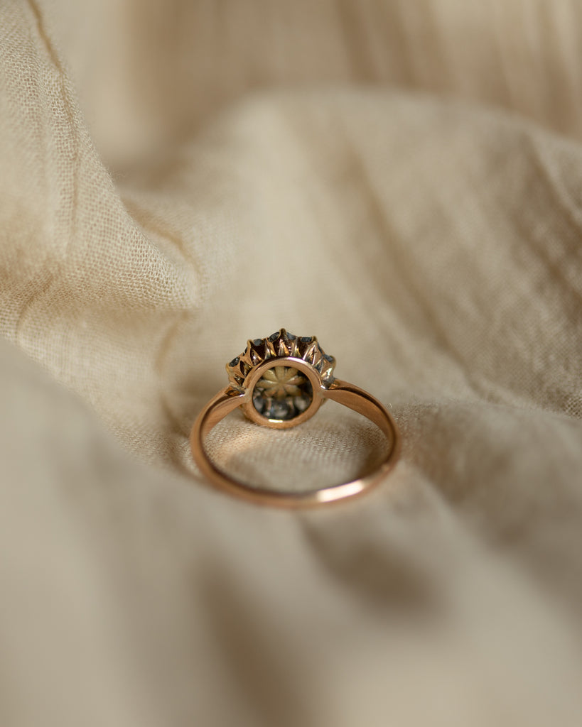 Anaïs Antique 14ct Gold Pearl & Diamond Cluster Ring