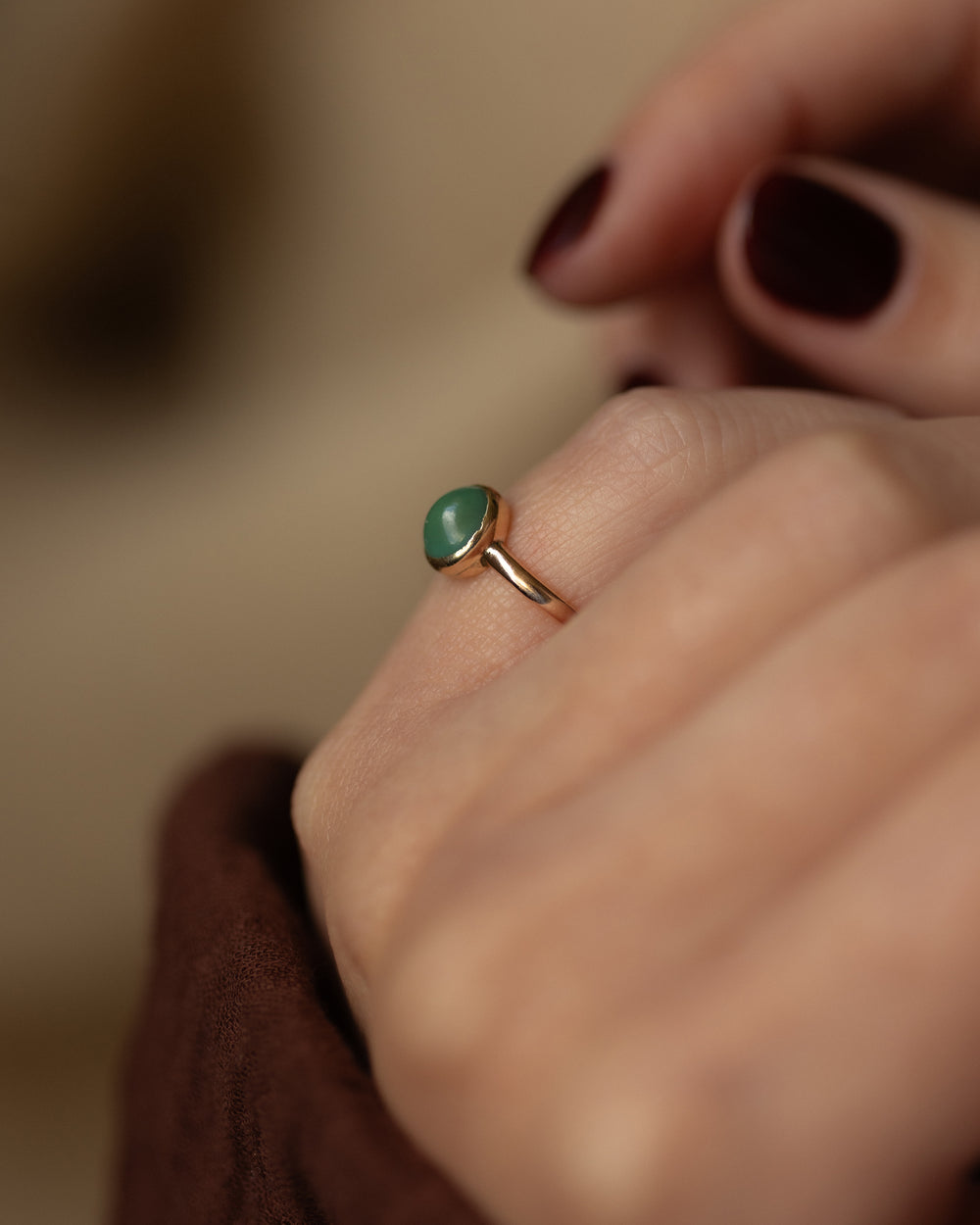 Dorothea Antique 9ct Gold Single Stone Turquoise Ring