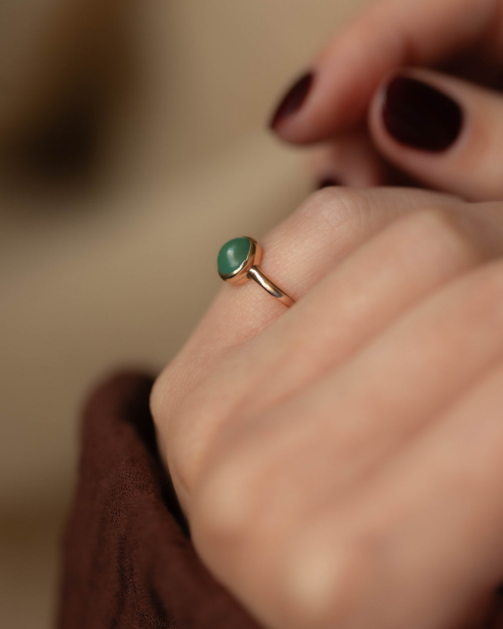 Dorothea Antique 9ct Gold Single Stone Turquoise Ring